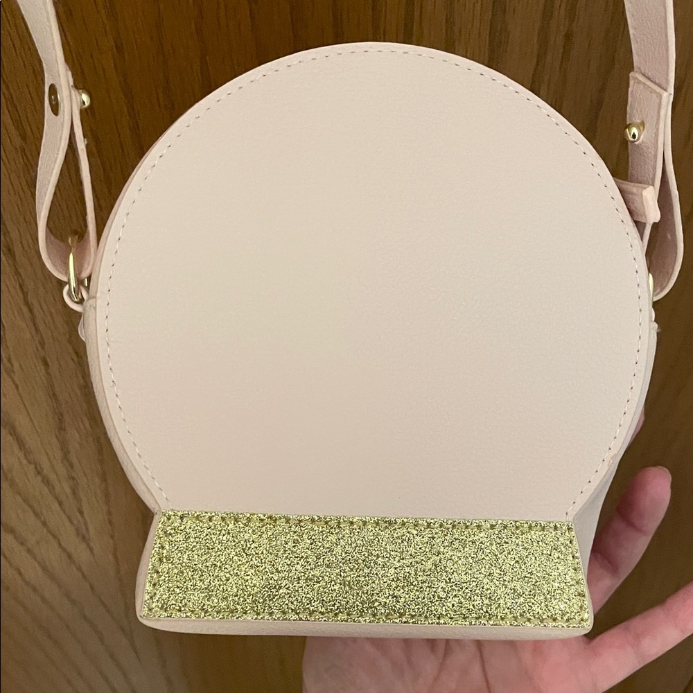 Bath & Body Works NWT Ice Skating Pink Mouse Snow Globe Bag with Gold Base - Picture 4 of 11